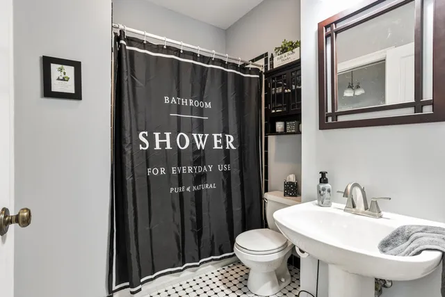 a bathroom with a sink and a toilet
