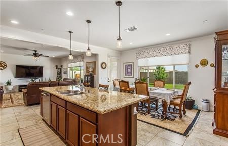 1121 Regala Street Perris, CA 92571 - Photo 6 of 21 Large open kitchen with large kitchen island