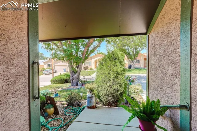 a house with trees in front of it