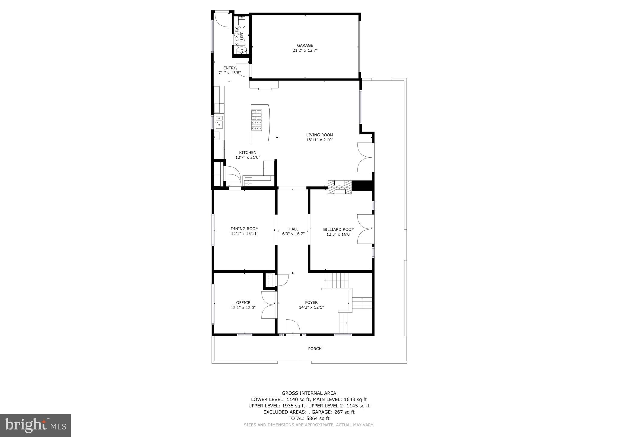 7612 Exeter Road Bethesda, MD 20814 - Photo 53 of 55 Main Level Floorplan