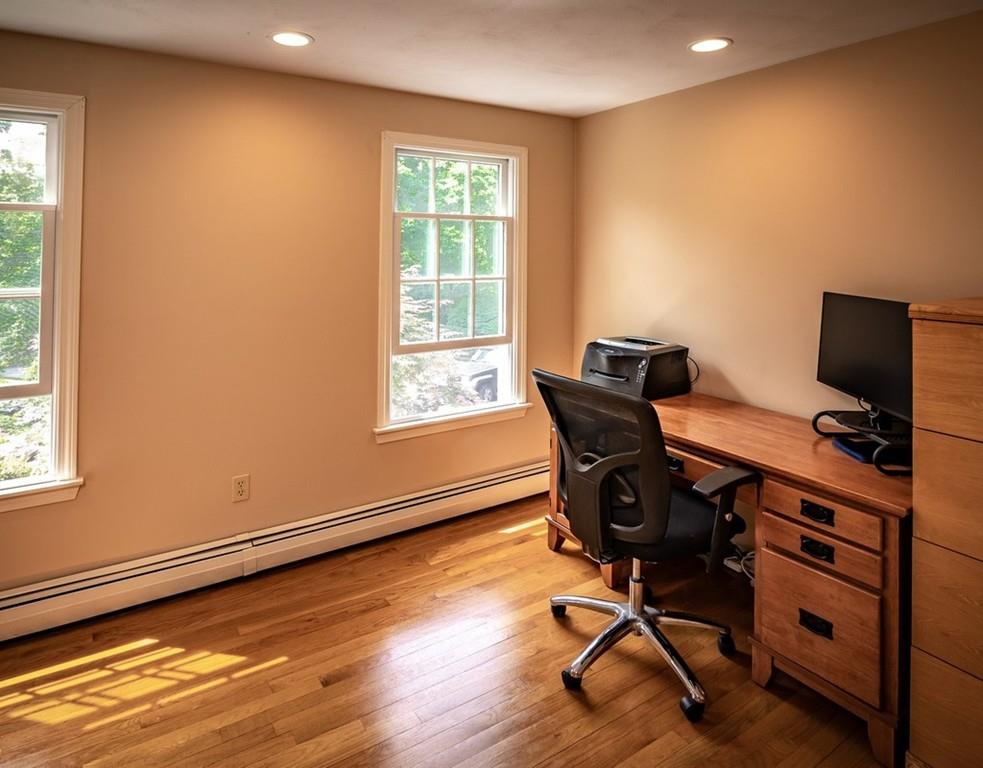 112 Upton Road Westborough, MA 01581 - Photo 17 of 41 a view of workspace with wooden floor windows