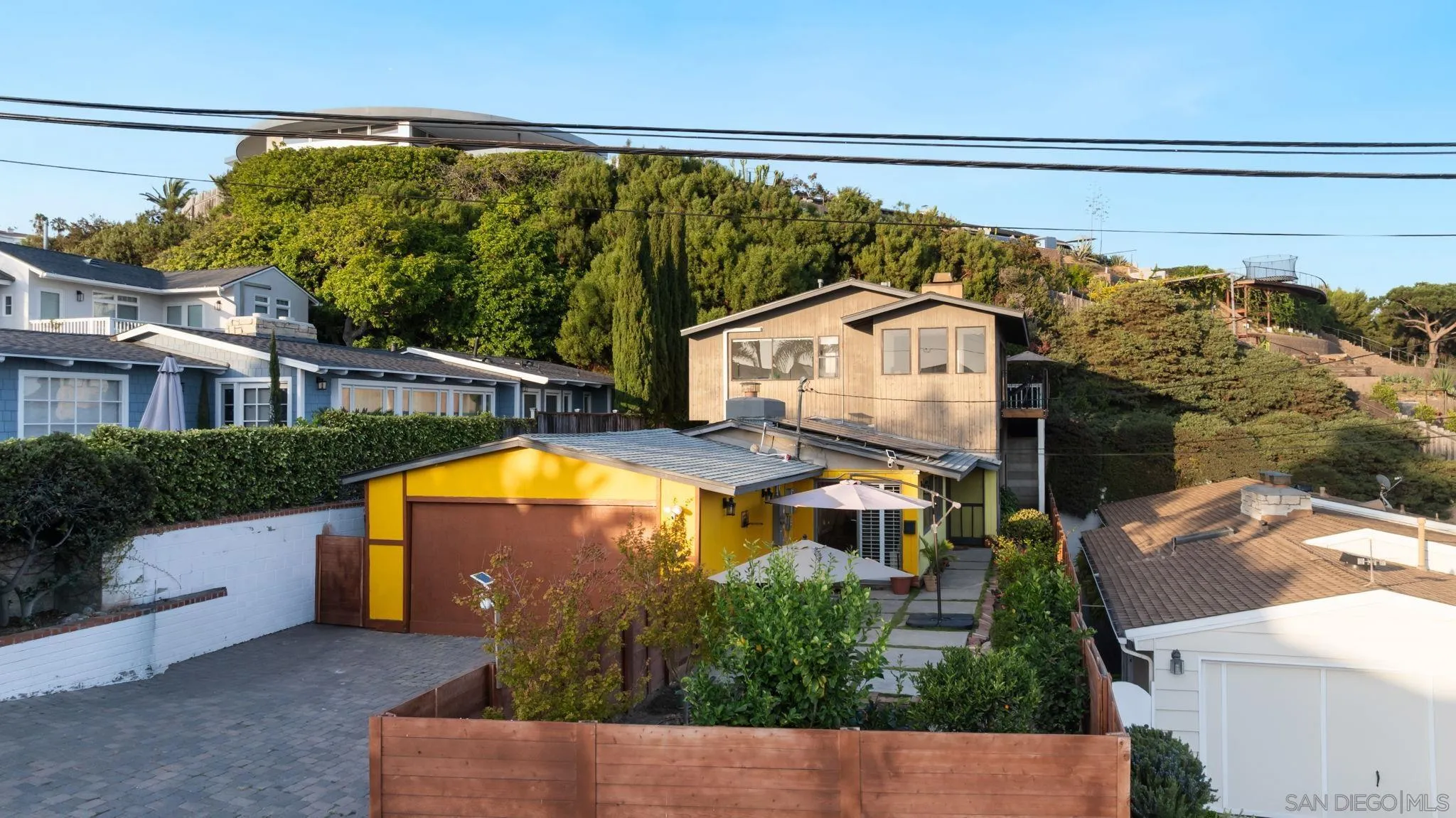 5643 Linda Rosa Avenue La Jolla, CA 92037 - Photo 54 of 56 an aerial view of a house with swimming pool and porch