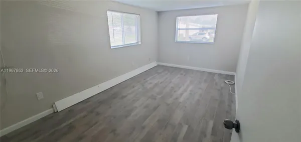 an empty room with a window