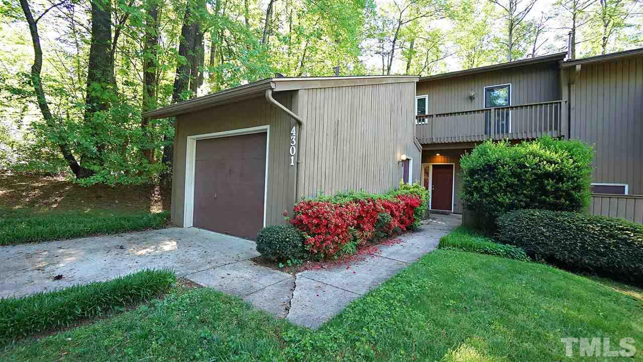 4301 Sun Belt Place Raleigh, NC 27613 - Photo 1 of 23 Stunning and Inviting End-unit Townhome has a Garage and is nestled in the woods at the end of a culdesac. The Established Neighborhood is in a Superb Location in Highly Desirable NW Raleigh and Close to The Best Raleigh has to Offer