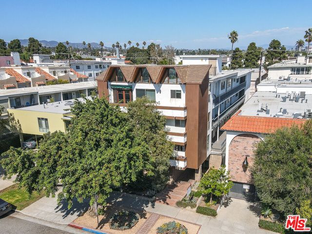 a view of a city with tall buildings