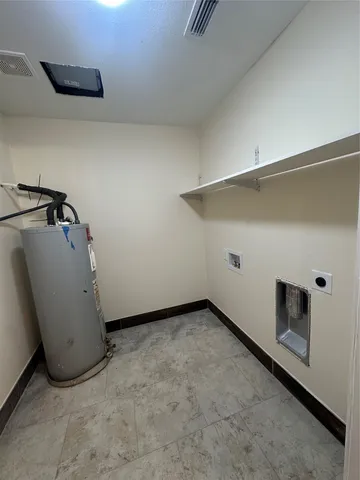 a view of a room with a storage