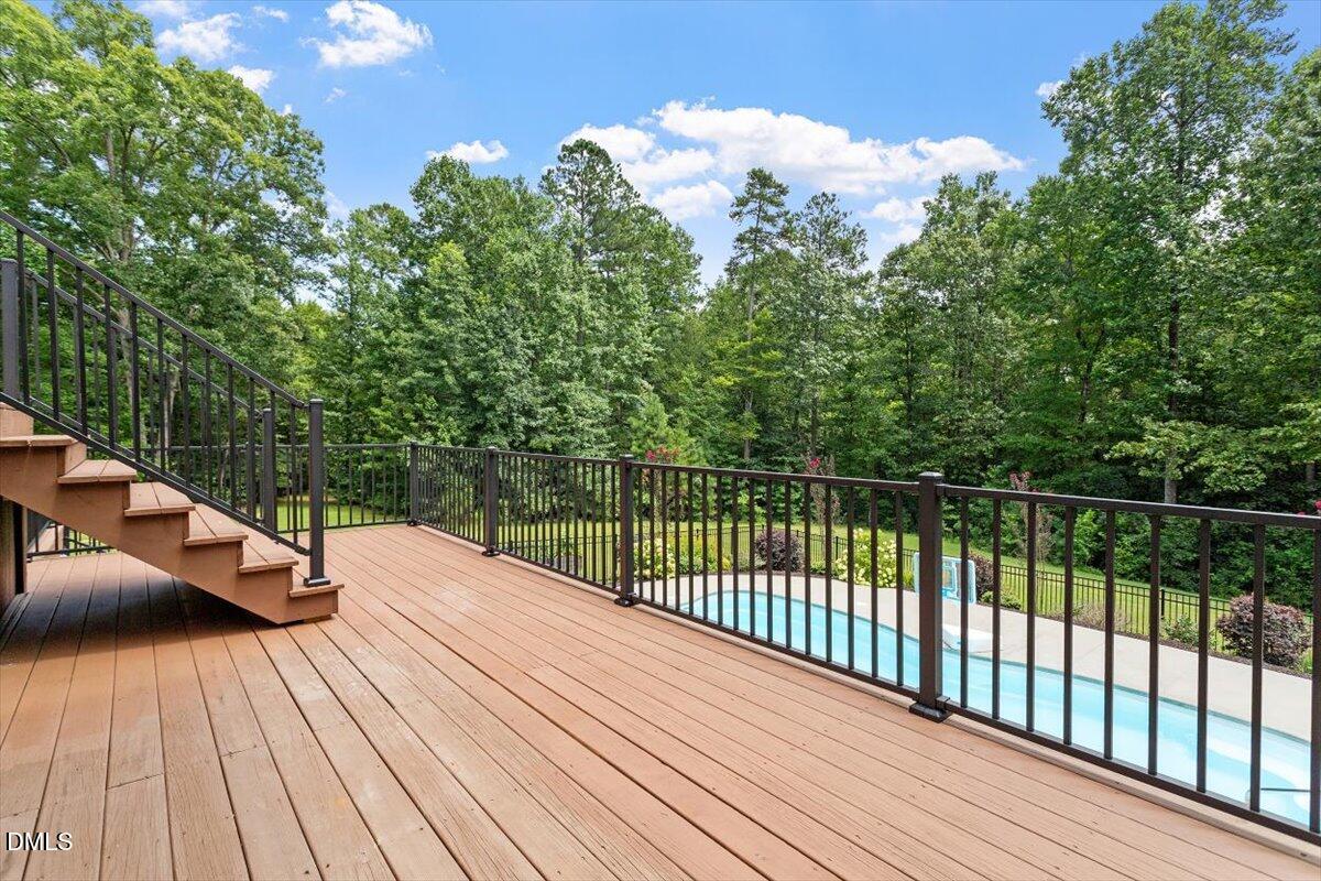 595 Billets Run Moncure, NC 27559 - Photo 53 of 54 a view of balcony with wooden floor and fence