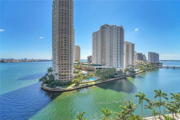 a view of a city with tall buildings