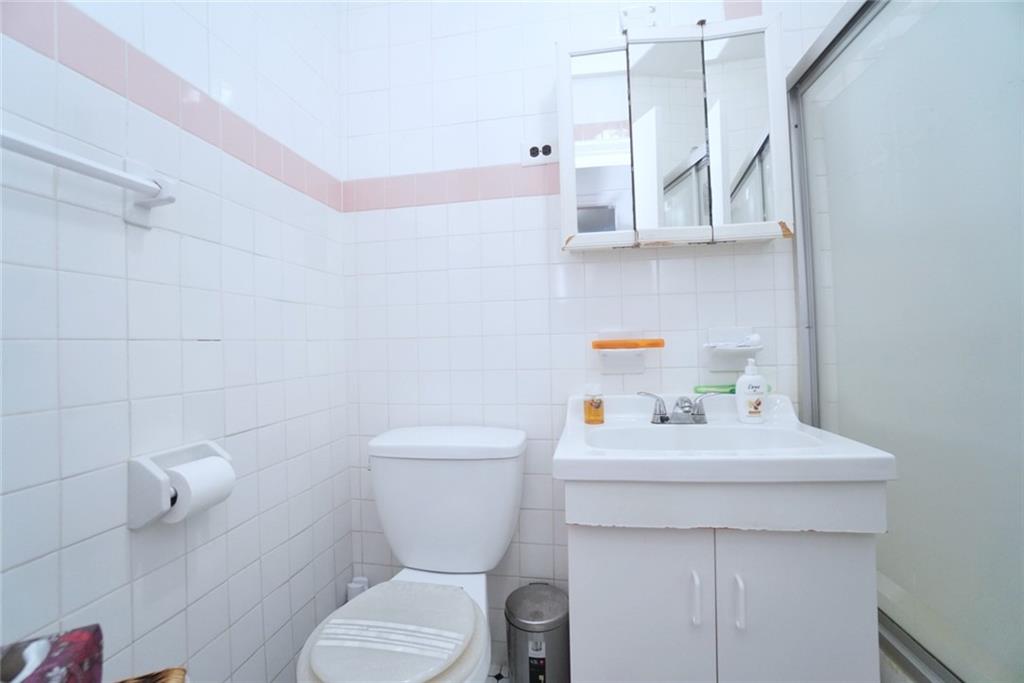 157 Sullivan Place Brooklyn, NY 11225 - Photo 19 of 28 a bathroom with a sink a toilet and mirror