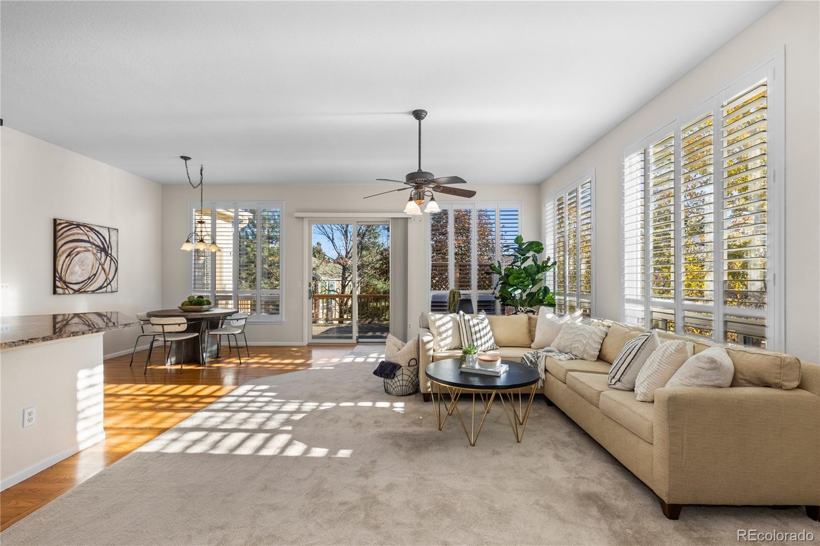 8166 Wetherill Circle Castle Pines, CO 80108 - Photo 20 of 49 a living room with furniture and a large window