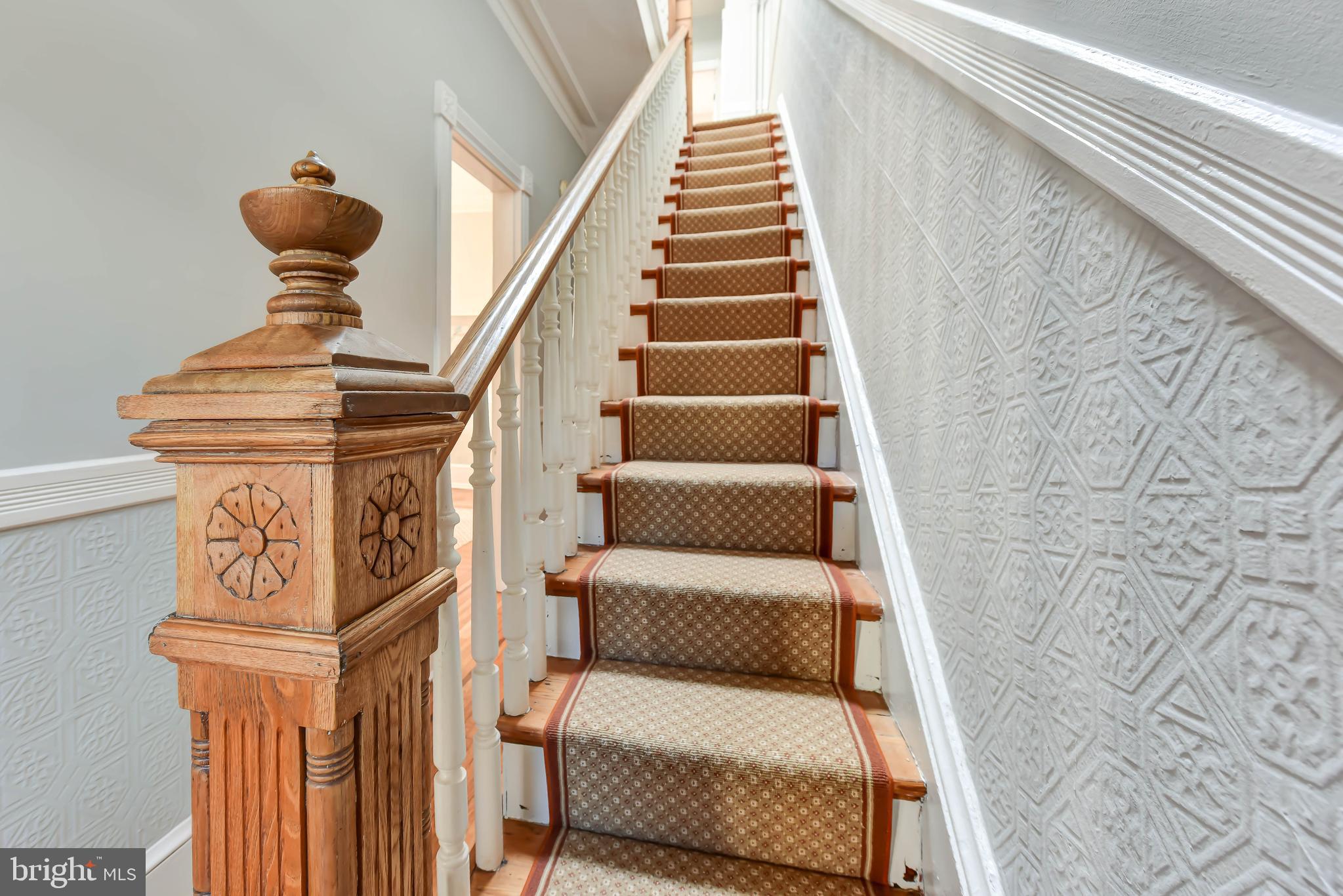 321 A Street Northeast Washington, DC 20002 - Photo 4 of 40 Gorgeous original newel post and stairs