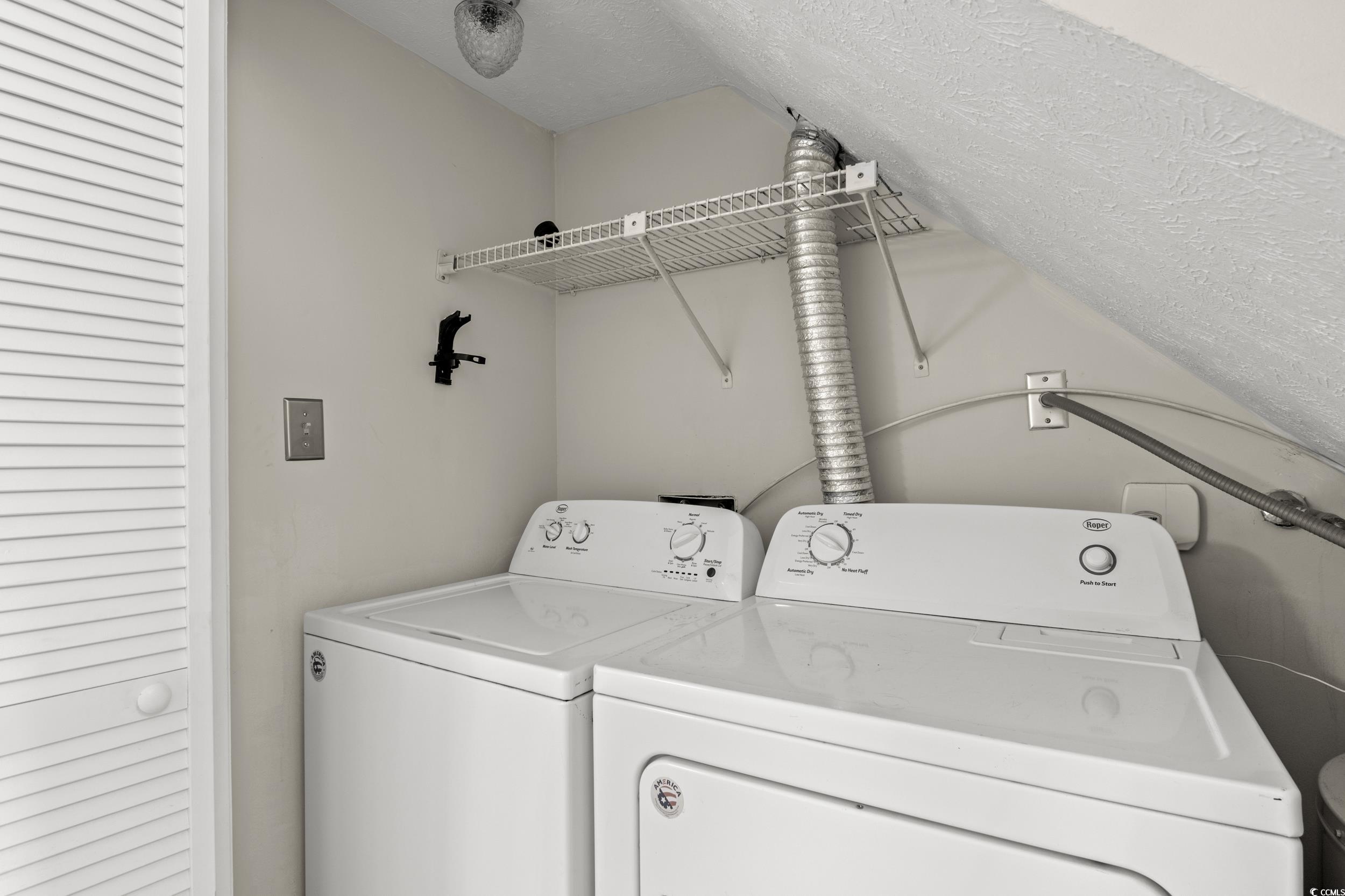 1025 Carolina Road, Unit S2 Conway, SC 29526 - Photo 22 of 27 Washroom featuring a textured ceiling and washer a
