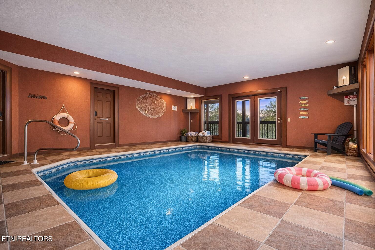 220 Amet Way Cosby, TN 37722 - Photo 4 of 29 Indoor Pool Room staged for 220 Amet Way