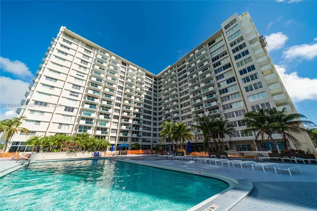 a city view with tall buildings