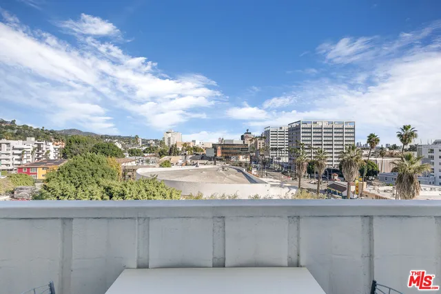 a view of a city from a terrace