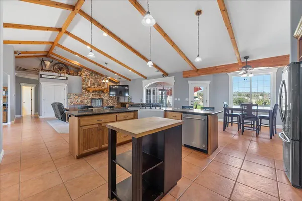 a view of a livingroom with furniture and window