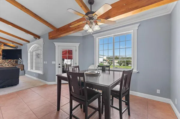a view of swimming pool from a balcony
