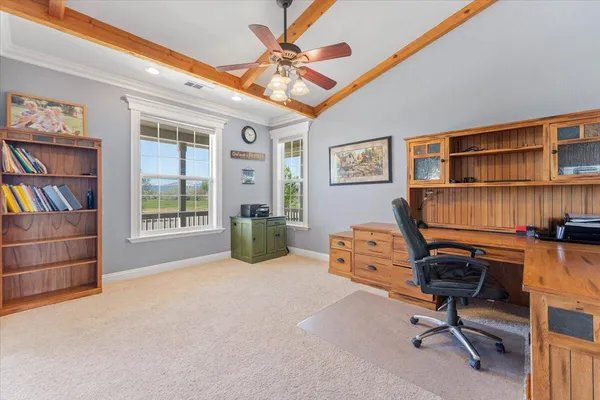 a front view of a house with a garage