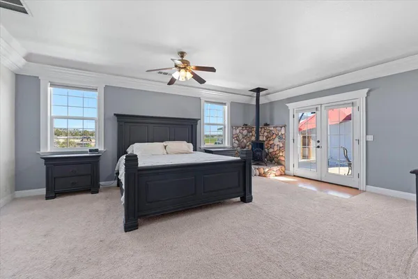 a view of a big yard with an outdoor space