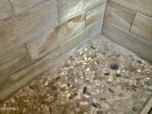 a view of a small space with a window