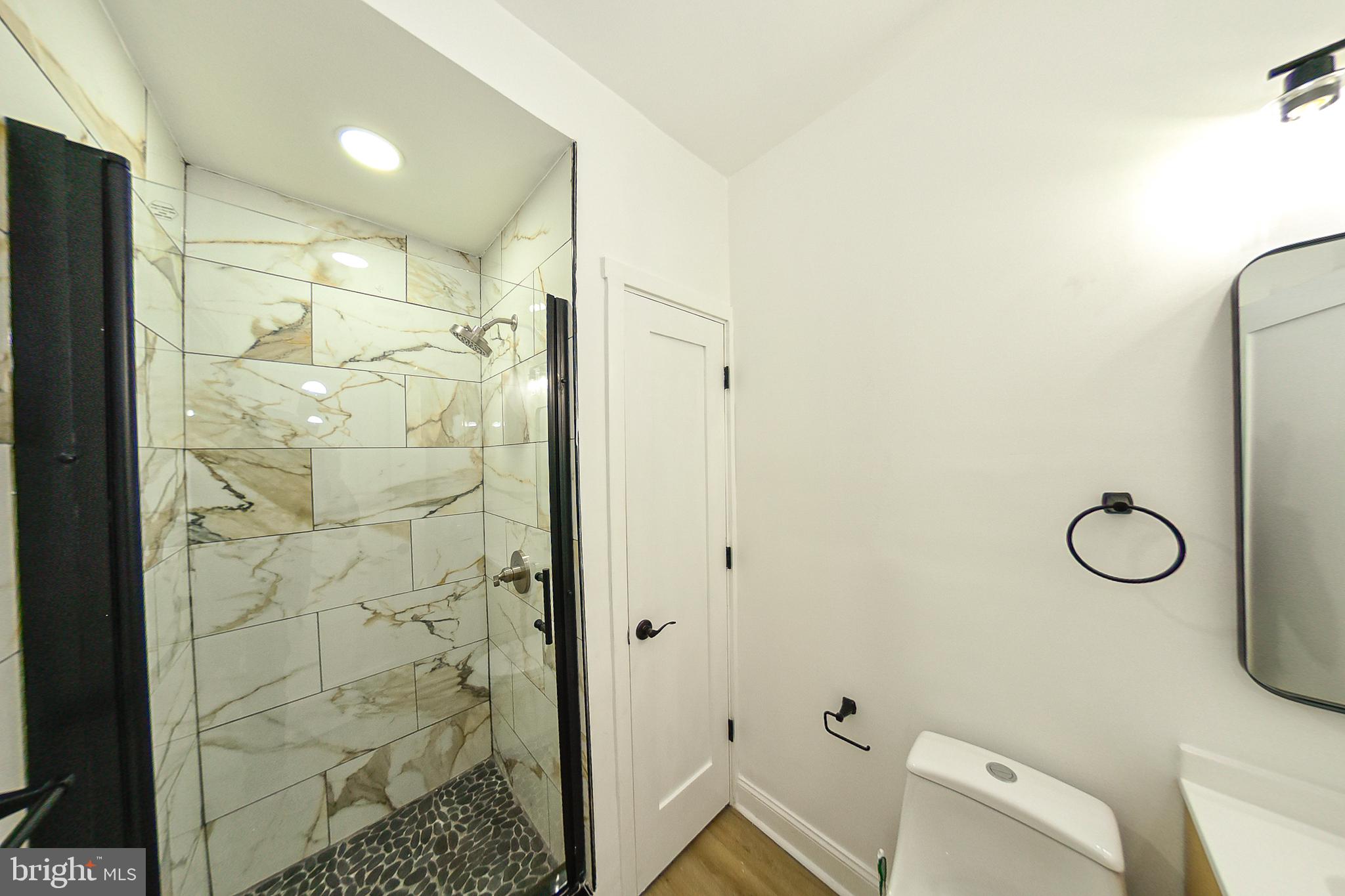 3704 Suitland Road Southeast Washington, DC 20020 - Photo 51 of 70 a bathroom with a shower and a toilet