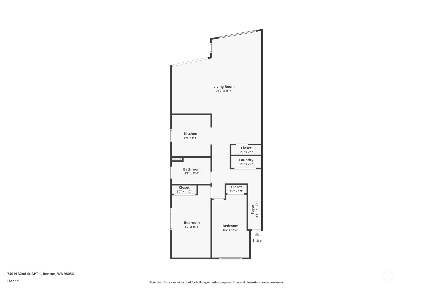 740 North 32nd Street, Unit 1 Renton, WA 98056 - Photo 32 of 32 a picture of a floor plan