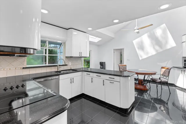 a view of kitchen and window