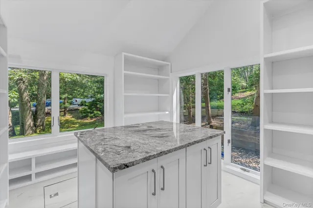 walk in closet with a window