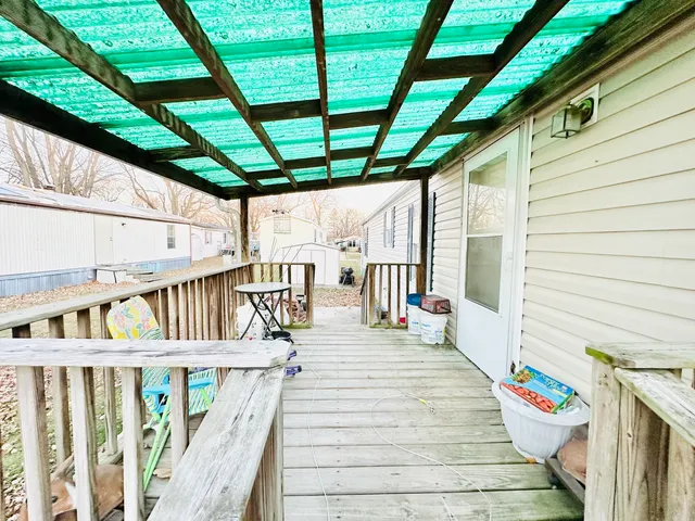 a view of porch with seating area