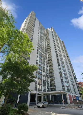 a front view of a building