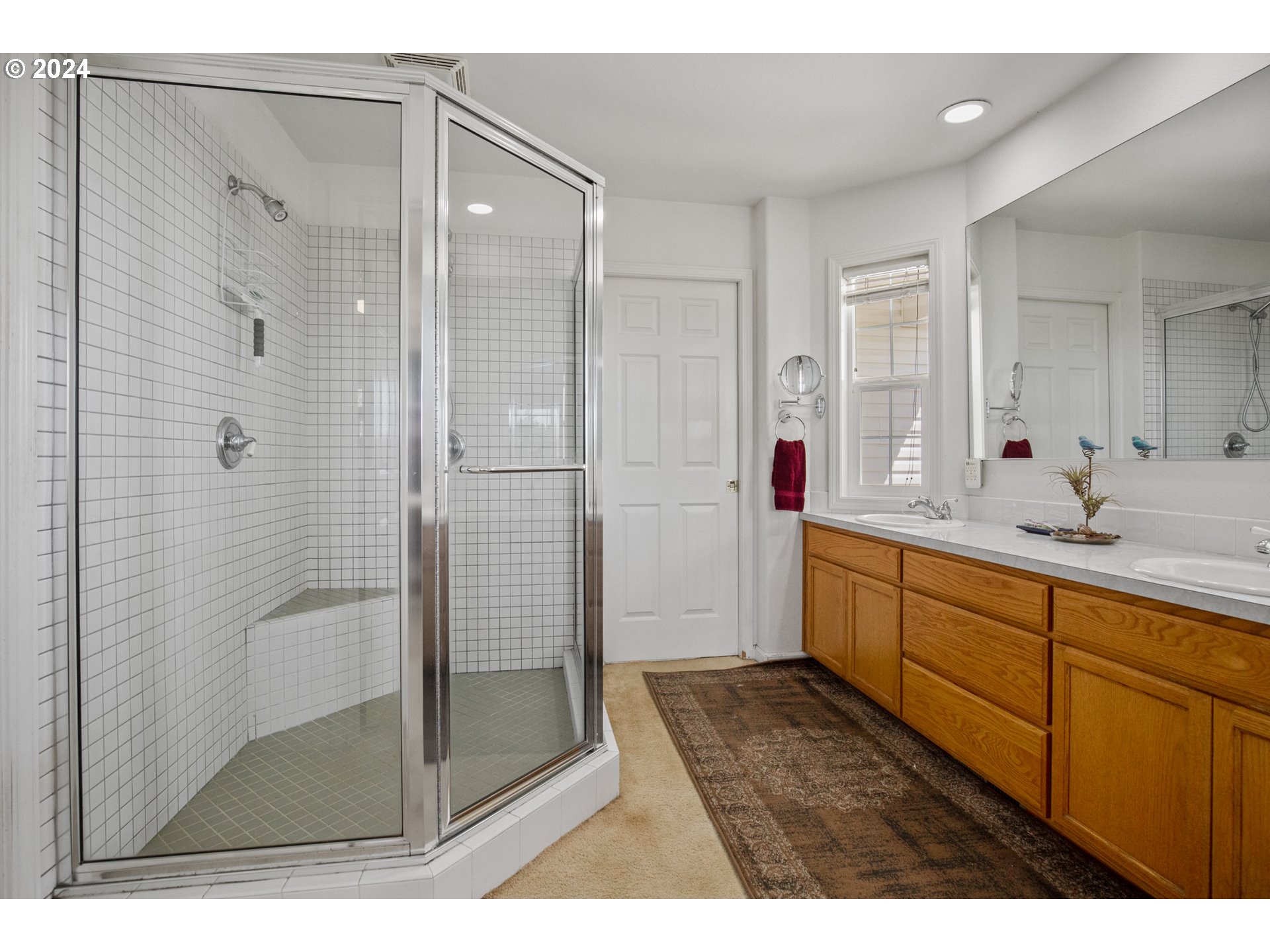 25059 Larson Road Monroe, OR 97456 - Photo 19 of 38 a bathroom with a shower sink and mirror