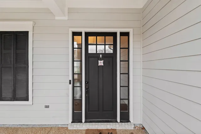 a view of front door