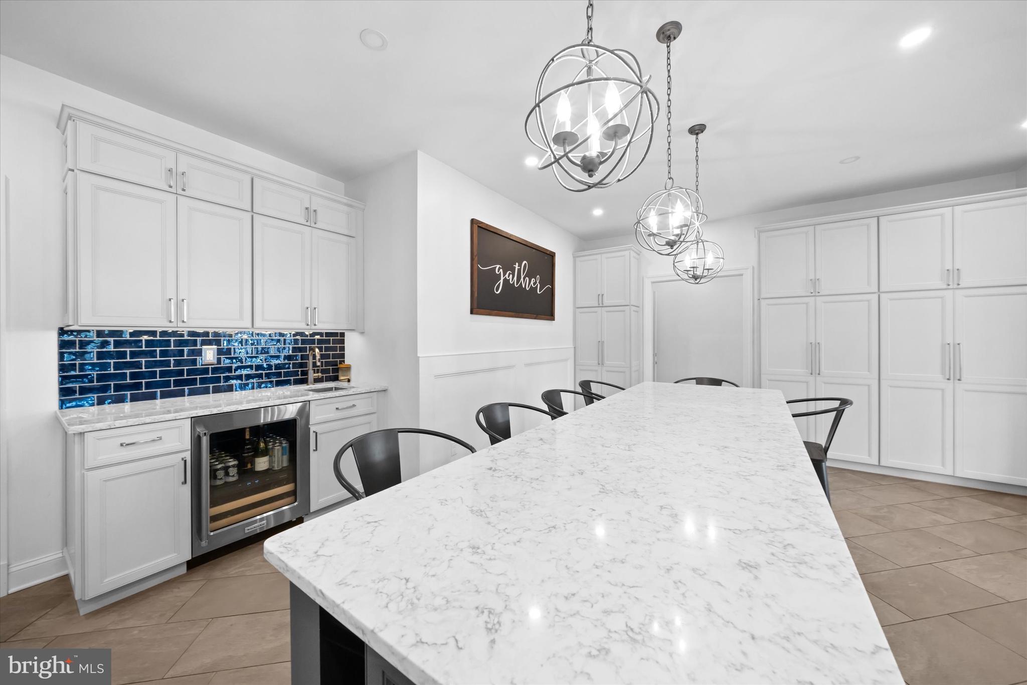 716 Regency Hill Road Hockessin, DE 19707 - Photo 24 of 73 Custom Bar Area with Wine Fridge & Sink