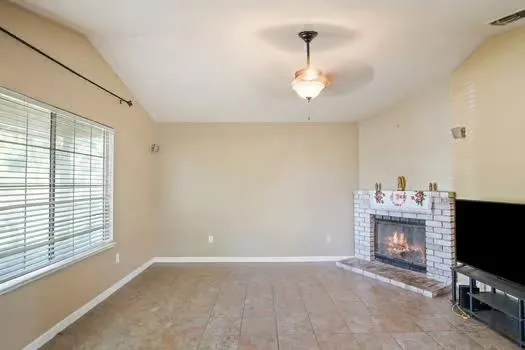 a view of workspace with flat screen tv