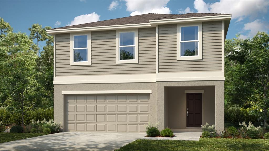 4552 Ranunculus St Lake Haines City, FL 33844 - Photo 1 of 1 a front view of a house with garage