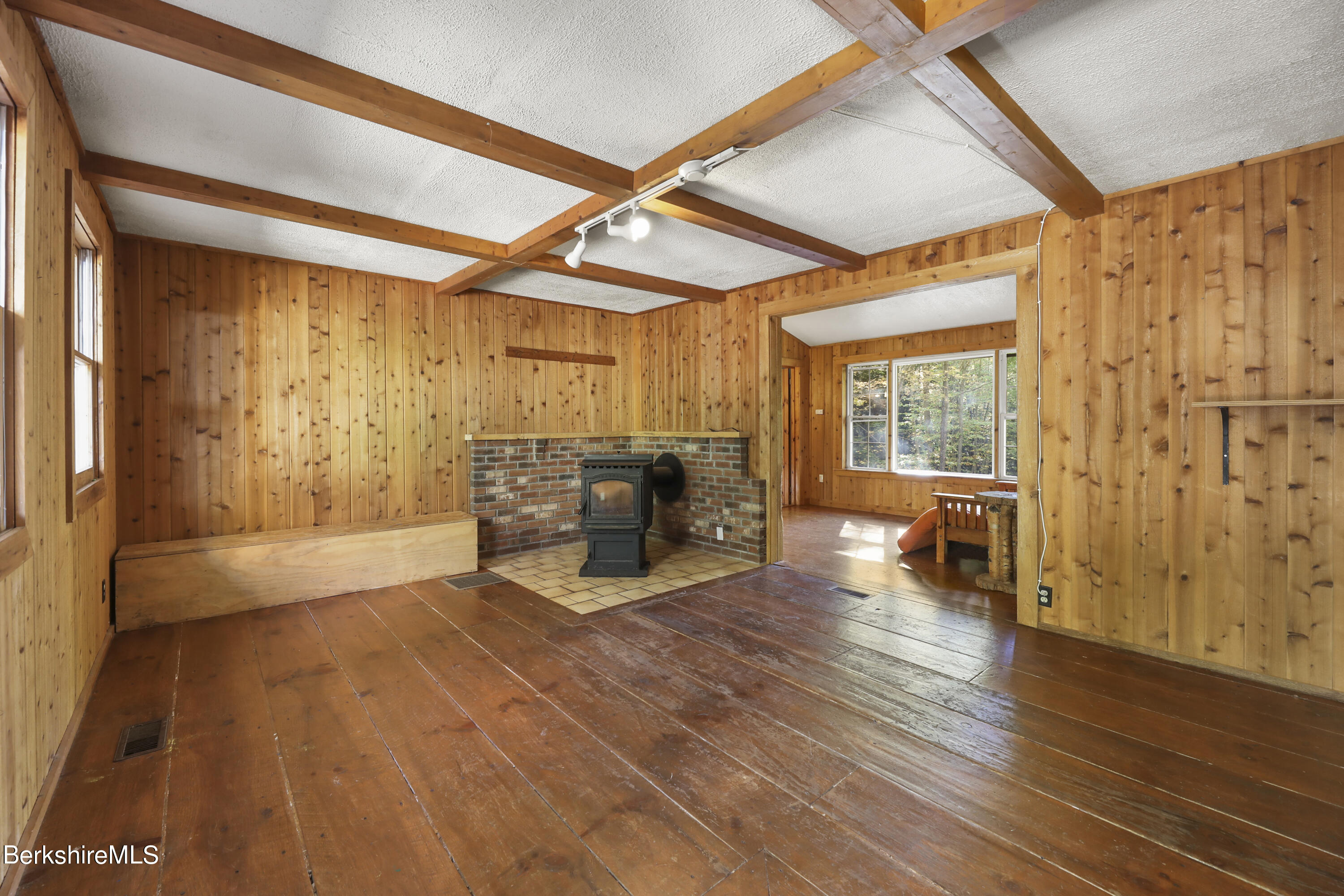 316 Chapel Road Savoy, MA 01256 - Photo 5 of 36 Living Room with Pellet Stove