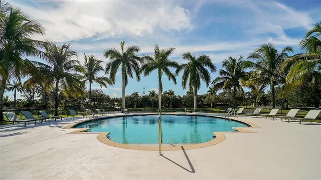 a view of outdoor space with swimming pool