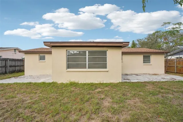 a backyard of a house
