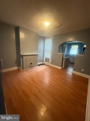 a view of a livingroom with a fireplace