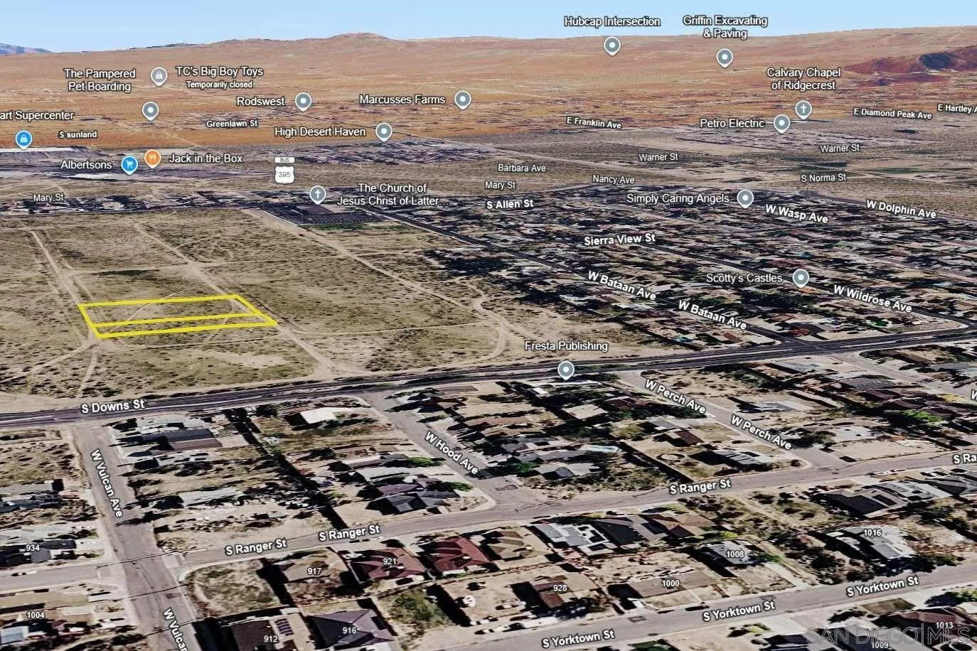0 Between Vulcon Avenue, Unit 3 AND 4 Ridgecrest, CA 93555 - Photo 42 of 42 an aerial view of residential building and ocean view