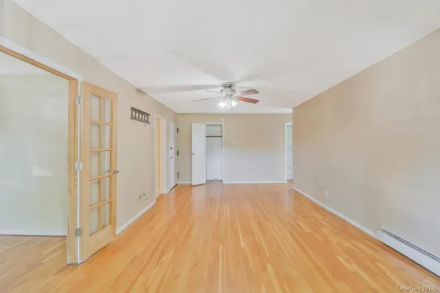 a bathroom with a sink vanity and a mirror