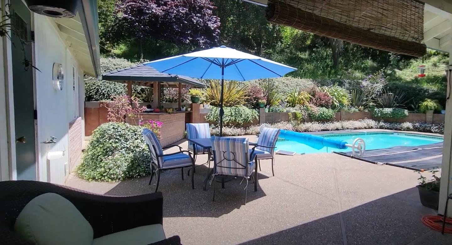 17752 Vierra Canyon Road Salinas, CA 93907 - Photo 12 of 31 a view of a backyard with furniture and a garden