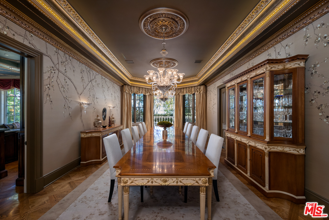 10 Beverly Park Beverly Hills, CA 90210 - Photo 13 of 33 a view of a dining room with furniture window and wooden floor