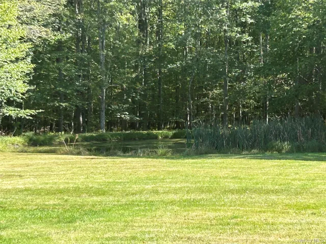 a view of a swimming pool and a yard