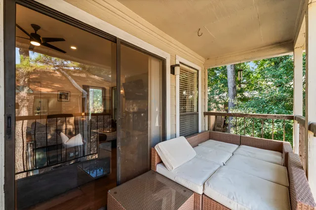 a view of a city from a balcony