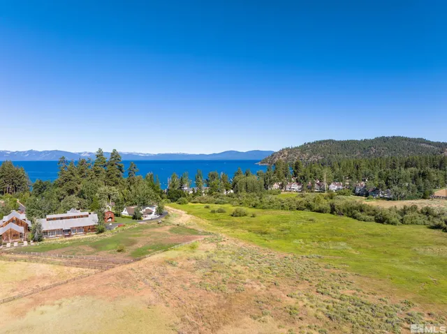 a view of an outdoor space and mountain view