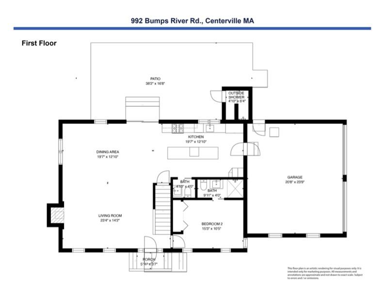 992 Bumps River Road Centerville, MA 02632 - Photo 30 of 33 a picture of a floor plan