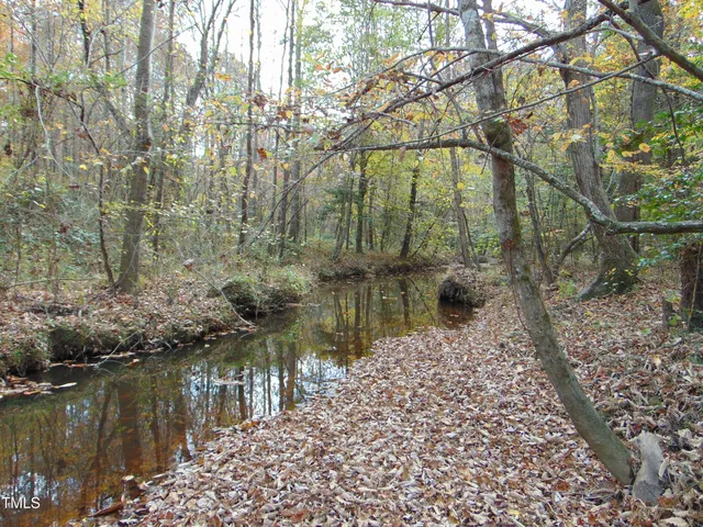 a backyard of a house with lots of green space and lake view