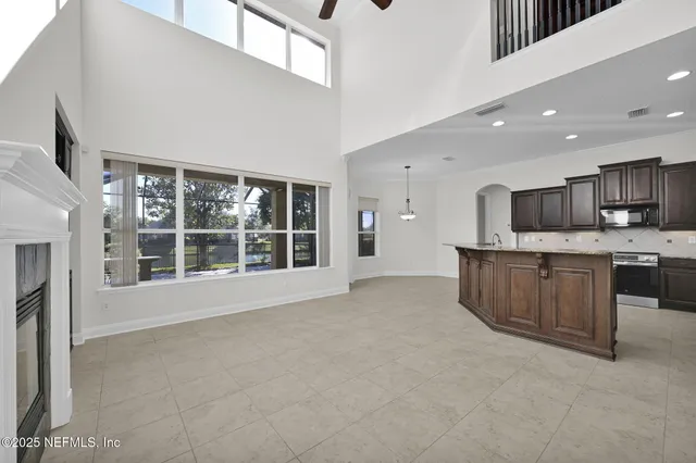 a view of a kitchen with a sink