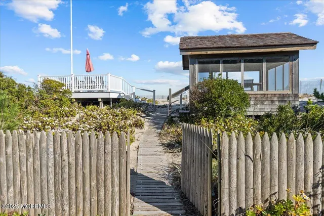 a view of an ocean beach